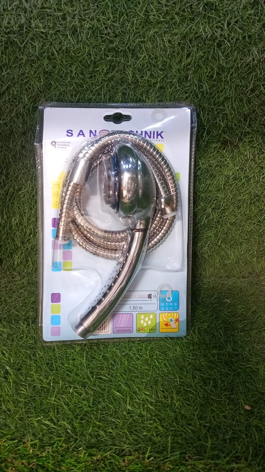 9365 Shower Head and Stainless Steel Hose Multi-Function Plastic High Pressure Shower Spray for Bathroom 9365 Shower Head and Stainless Steel Hose Multi-Function Plastic High Pressure Shower Spray for Bathroom